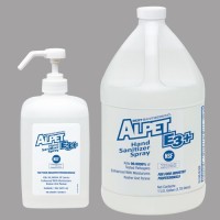 Alpet E3 Waterless Hand Sanitizer is available in a 1-Liter bottle or 1-Gallon jug (Atomizer Spray Pump is sold separately).