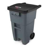 Rubbermaid Roll-Out Containers/Trash Cart (50 Gallon, Gray)