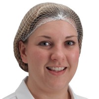 White Packers hairnet is ideal for food production areas.