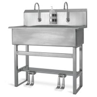2-Station Stainless Steel Wash Station