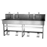 4-Station Stainless Steel Wash Station 