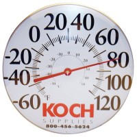 12'' Diameter Wall Thermometer