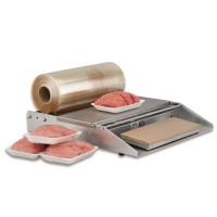 PVC Film Wrapper makes wrapping hamburger meat an easy task.