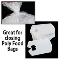 Plastic White Bag Clips