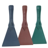 Metal Detectable Hand Scrapers in blue, red and green colors.