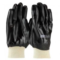 Black PVC Coated Canvas Gloves