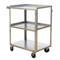 Stainless Steel Service Cart - 15.5" x 24" - 300-lb. Capacity