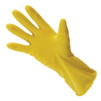 17-Mil. Latex, Lightly Flocked Rubber Gloves 