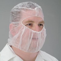 Poly Hood serves as a bouffant and a beard guard all in one!
