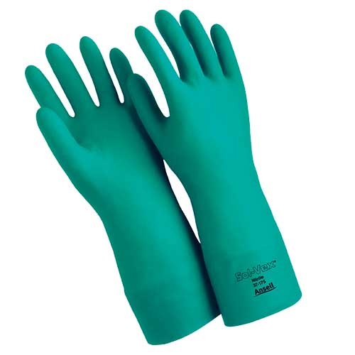 Ansell Sol-vex 15-Mil. Flock-Lined, 13-Inch Straight Cuff Nitrile Gloves