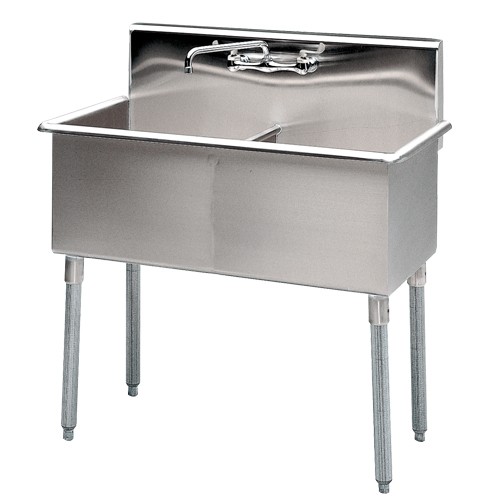 Two-Compartment Stainless Steel Sinks