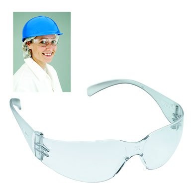 Regular, Clear Temple, Clear Uncoated Lens - Economy Safety Glasses