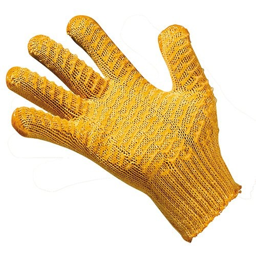 Knit Gloves with Grip-Enhancing PVC Coating