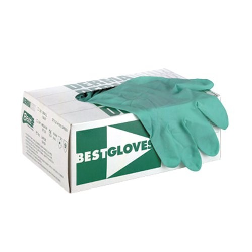 SHOWA 1005 Green 5-mil. Latex Disposable Gloves