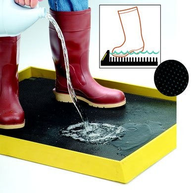 High-Wall Disinfectant Boot Dip Mat