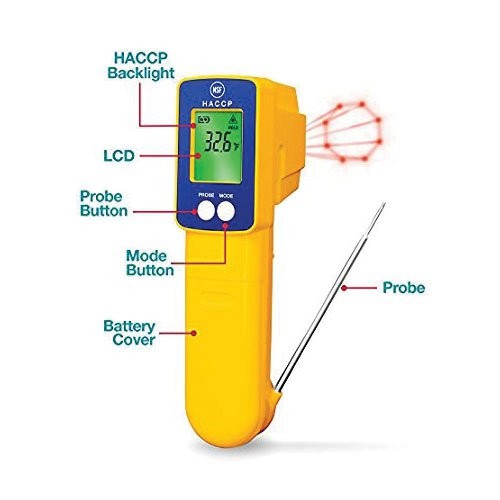 ThermoTrace Infrared / Thermocouple Probe Combo Thermometer