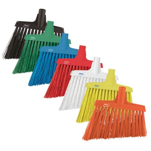 Vikan Color-Coded Angle Cut Brooms