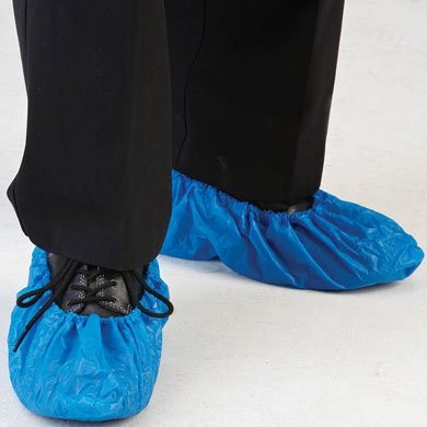 Embossed Blue Shoe Covers