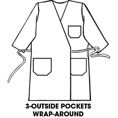 3-Outside Pockets Wrap-Around